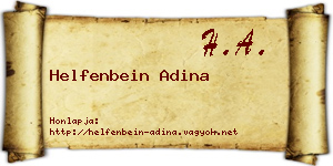 Helfenbein Adina névjegykártya